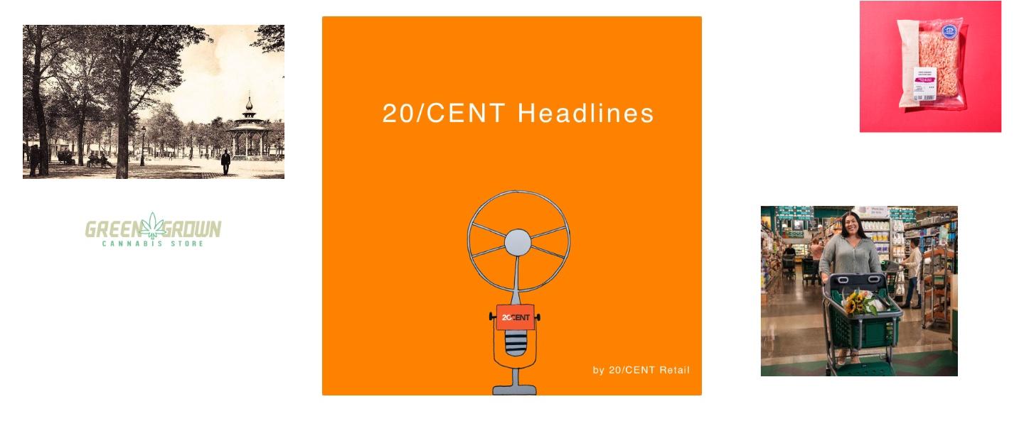 20CENT Headline with Green Grown, Carrefour, Delhaize Amazon  